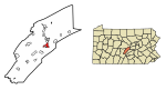 Mifflin County Pennsylvania Incorporated and Unincorporated areas Lewistown Highlighted